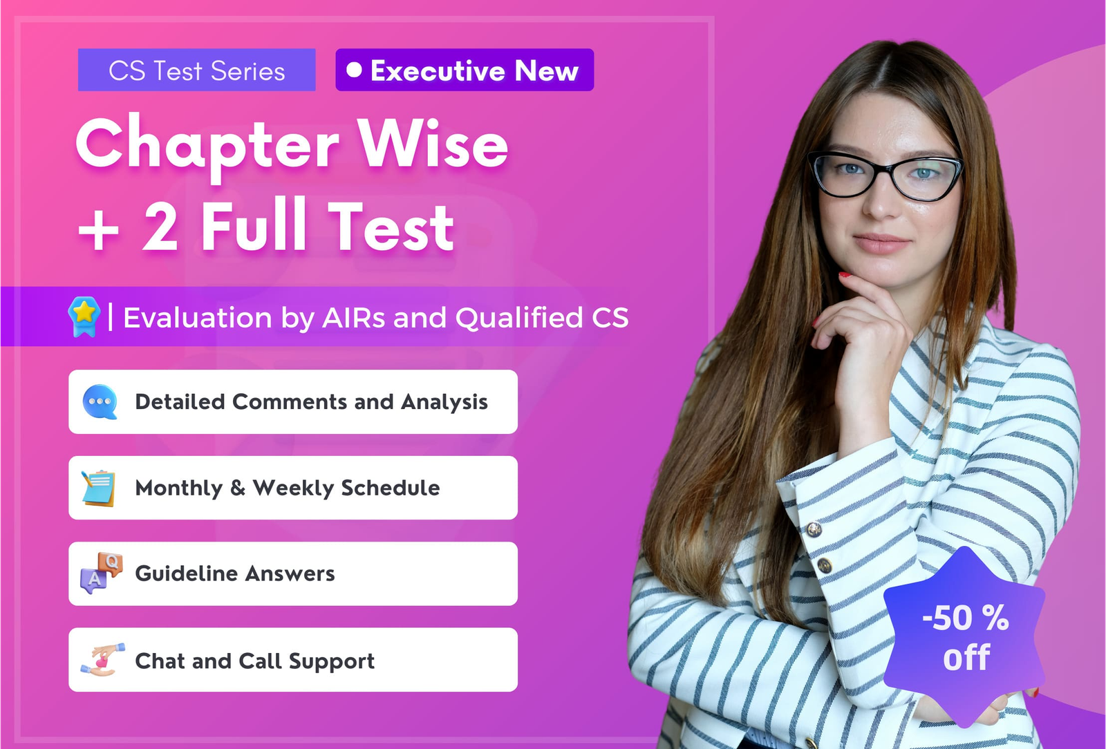 Chapter Wise + 2 Full Syllabus Test - CS Executive New