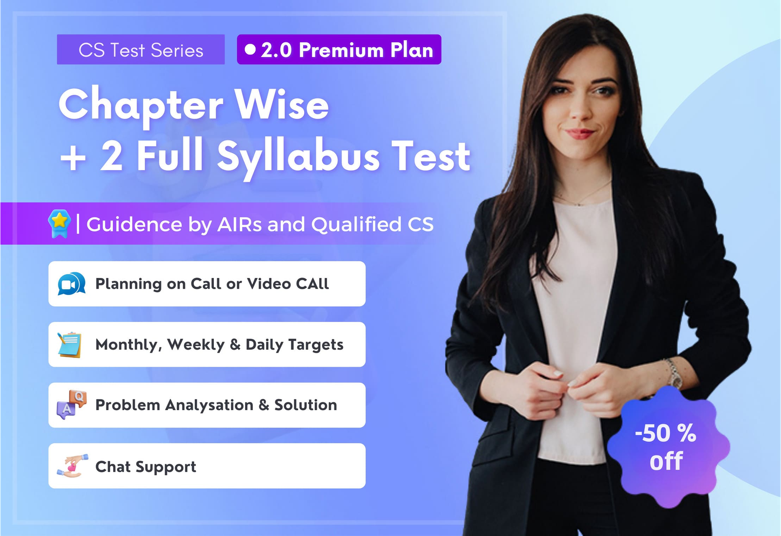 Chapter Wise + 2 Full Syllabus 2.0 Premium Test - CS Professional New
