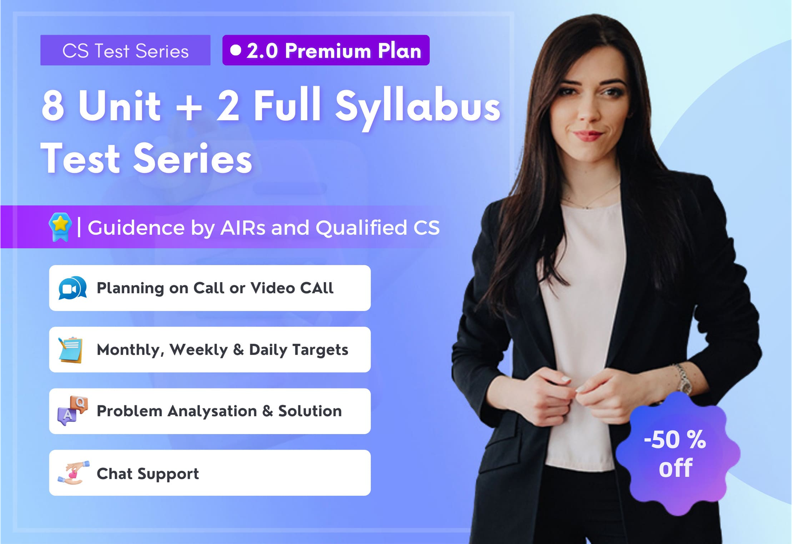 8 Unit + 2 Full Syllabus 2.0 Premium Test - CS Executive New