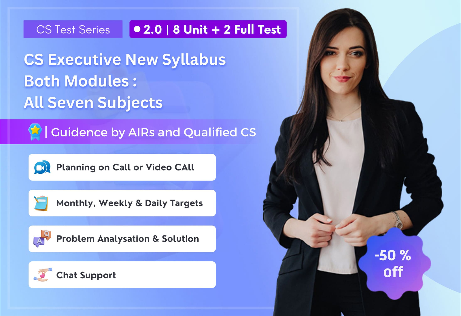 CS Executive New Syllabus Both Modules All Seven Subjects 2.0 (8 Unit + 2 Full Syllabus Test) NEW SYLLABUS